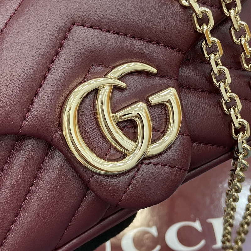 Gucci 841290 GG Marmont Mini Shoulder Bag Ancora red - Default Title - View 6