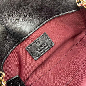 Gucci 841290 GG Marmont Mini Shoulder Bag Black - Default Title - View 10