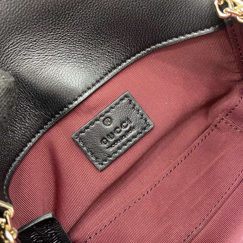 Gucci 841290 GG Marmont Mini Shoulder Bag Black - Default Title - View 10