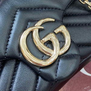 Gucci 841290 GG Marmont Mini Shoulder Bag Black - Default Title - View 6