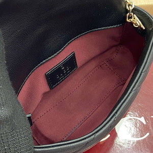 Gucci 841290 GG Marmont Mini Shoulder Bag Black - Default Title - View 9