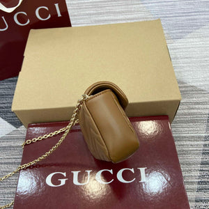 Gucci 841290 GG Marmont Mini Shoulder Bag Brown - Default Title - View 3