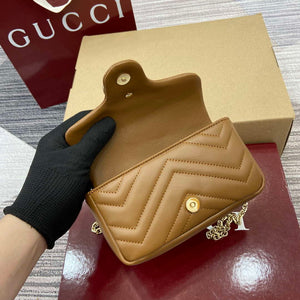 Gucci 841290 GG Marmont Mini Shoulder Bag Brown - Default Title - View 7
