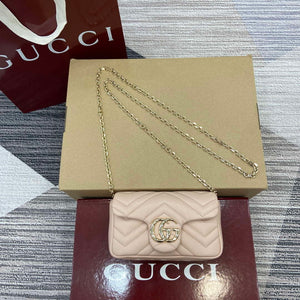 Gucci 841290 GG Marmont Mini Shoulder Bag Light pink - Default Title - View 1