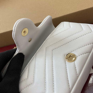 Gucci 841290 GG Marmont Mini Shoulder Bag White - Default Title - View 10