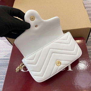 Gucci 841290 GG Marmont Mini Shoulder Bag White - Default Title - View 8