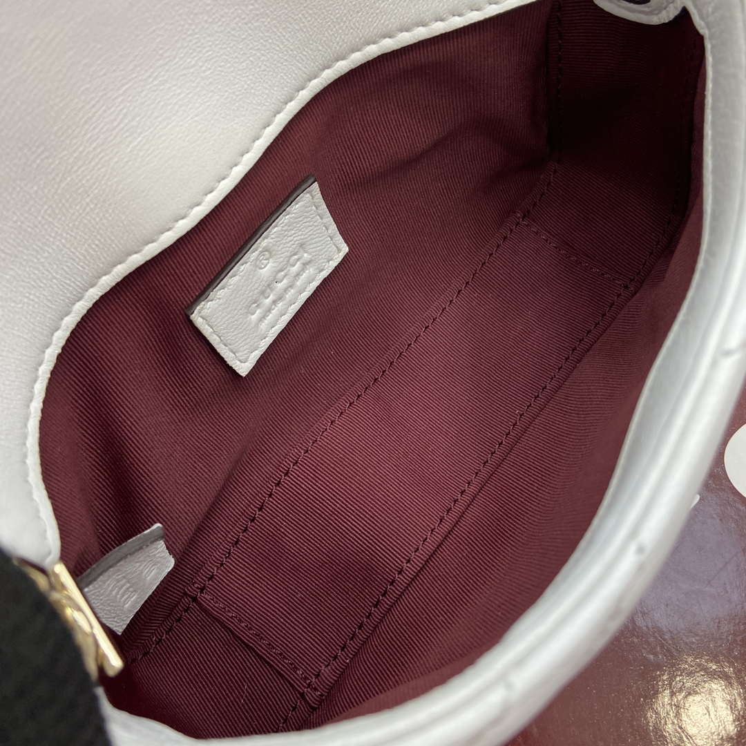 Gucci 841290 GG Marmont Mini Shoulder Bag White - Default Title - View 9