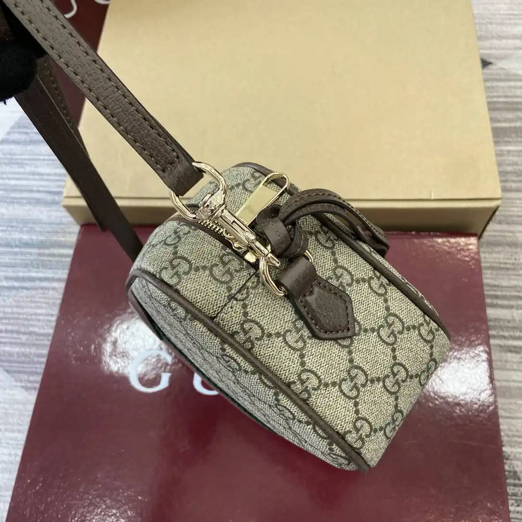Gucci 841310 Ophidia small camera bag  Beige and dark brown