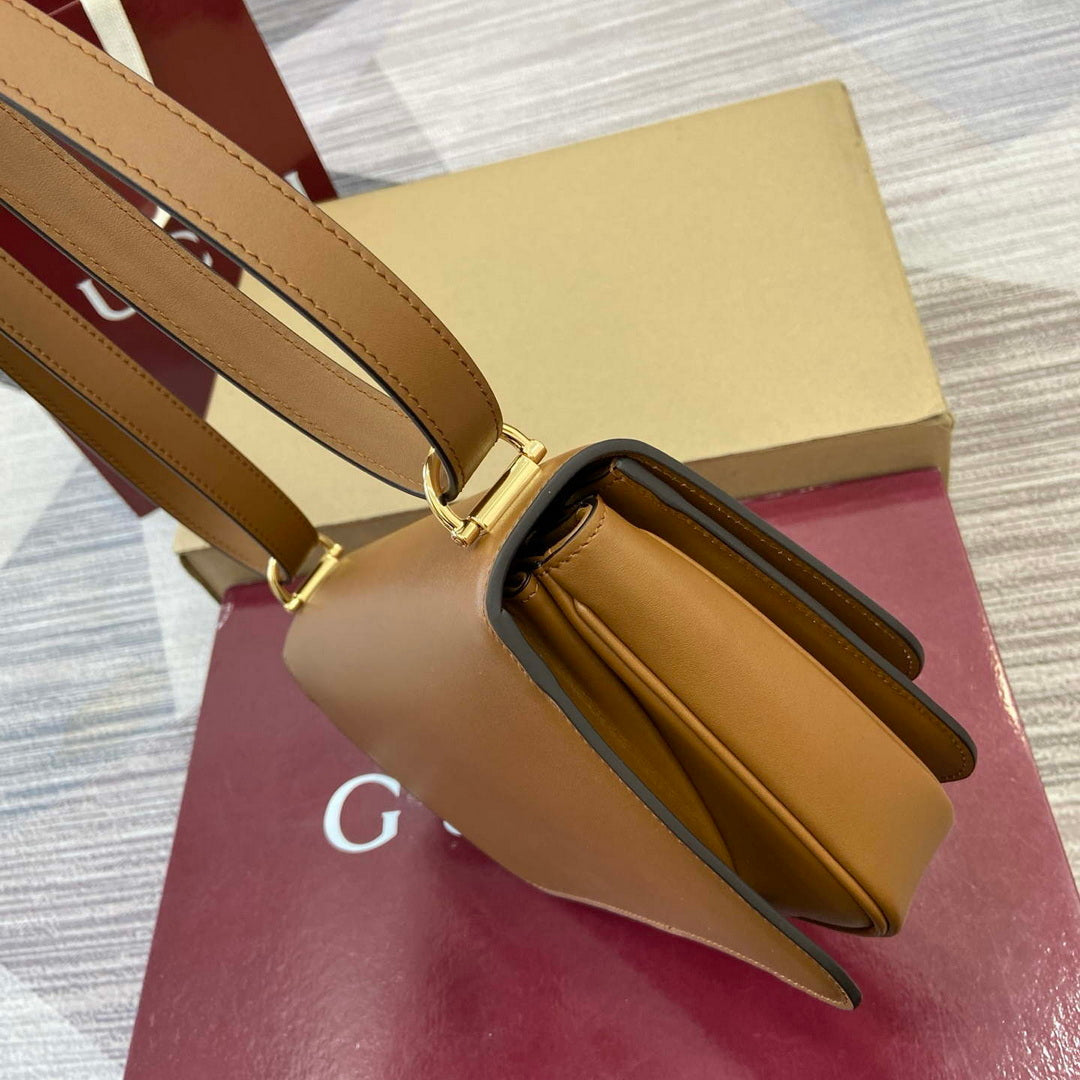 Gucci 846705 Gucci Siena Small Shoulder Bag Brown