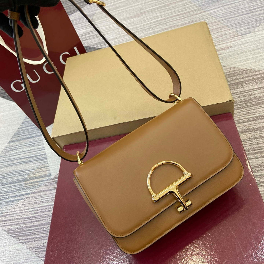 Gucci 846705 Gucci Siena Small Shoulder Bag Brown