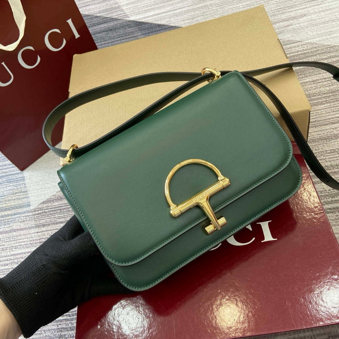 Gucci 846705 Gucci Siena Small Shoulder Bag Green