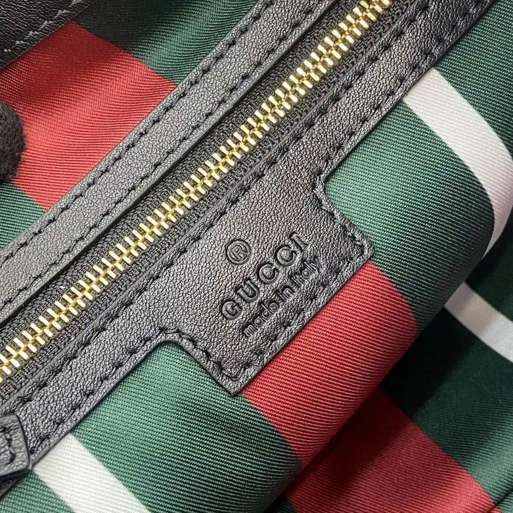 Gucci 847449 GG Emblem medium shoulder bag Beige and Black
