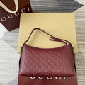 Gucci 847449 GG Emblem medium shoulder bag Rose Red
