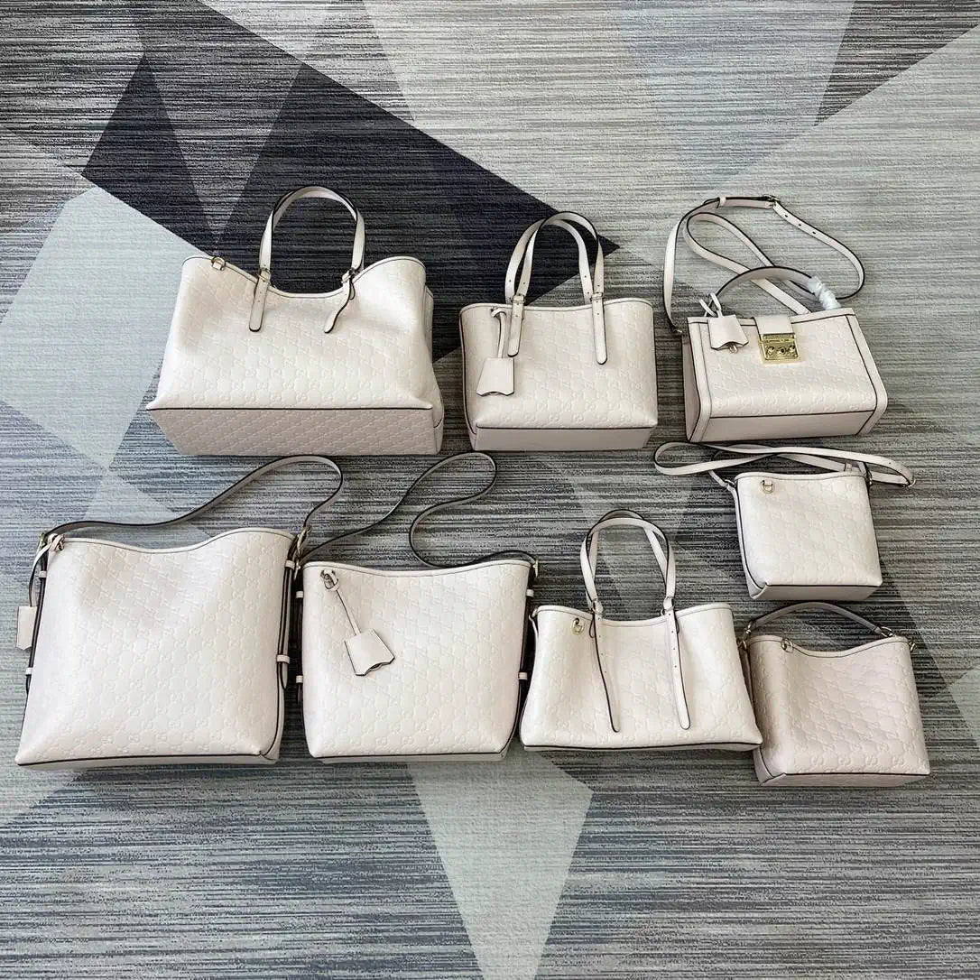 Gucci 847452 GG Emblem medium shoulder bag Light Beige GG leather