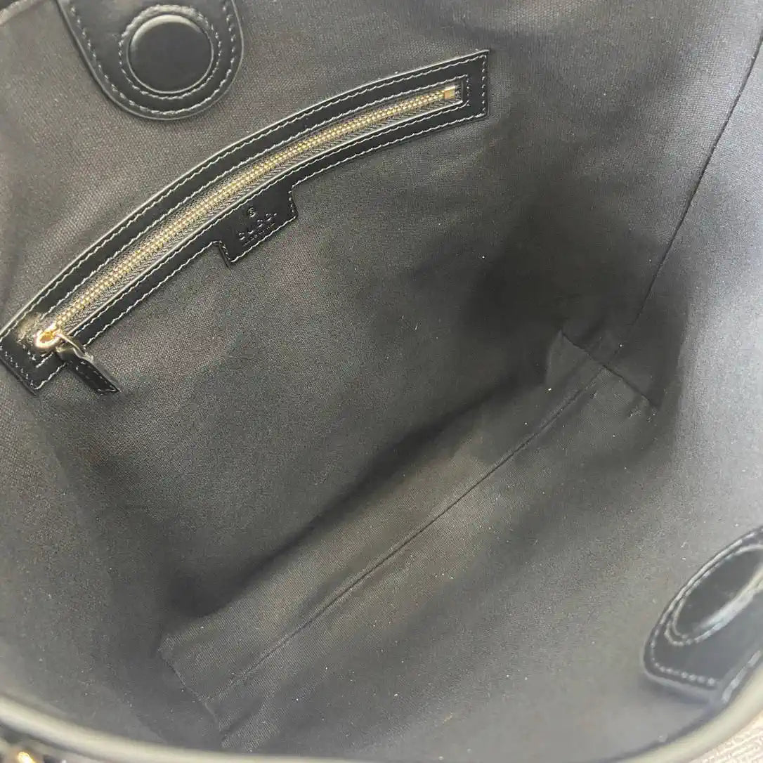 Gucci 847452 GG Emblem medium shoulder bag black GG leather