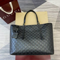 Gucci 847455 GG Emblem Large tote bag Black