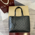 Gucci 847456 GG Emblem medium tote bag Black