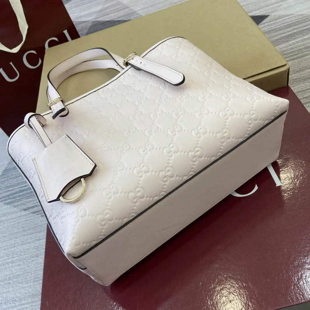 Gucci 847456 GG Emblem medium tote bag Light Pink GG leather