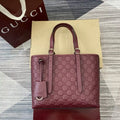 Gucci 847456 GG Emblem medium tote bag Red