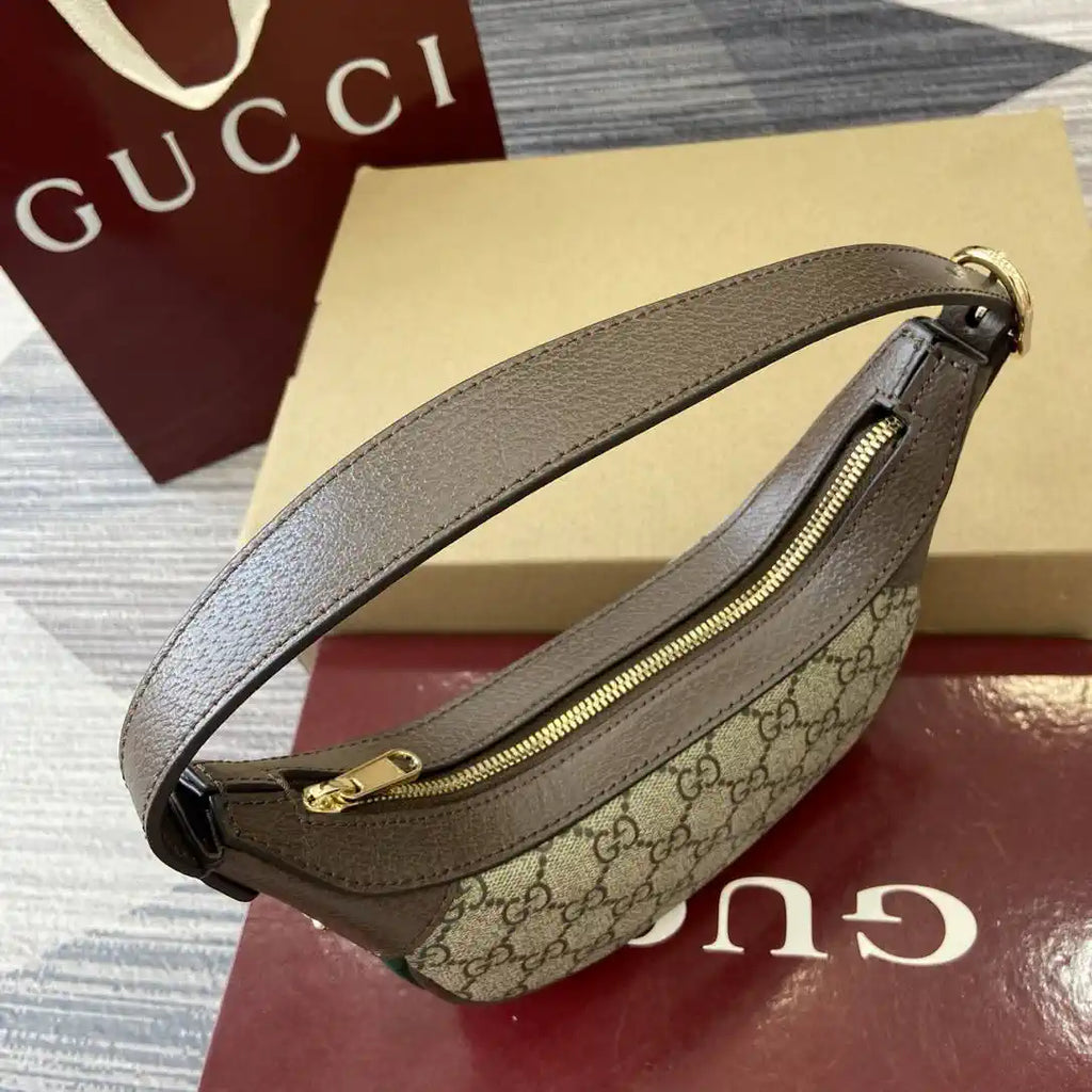 Gucci 838479 Ophidia small shoulder bag Beige and dark brown