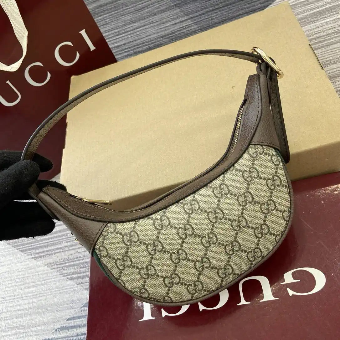 Gucci 838479 Ophidia small shoulder bag Beige and dark brown