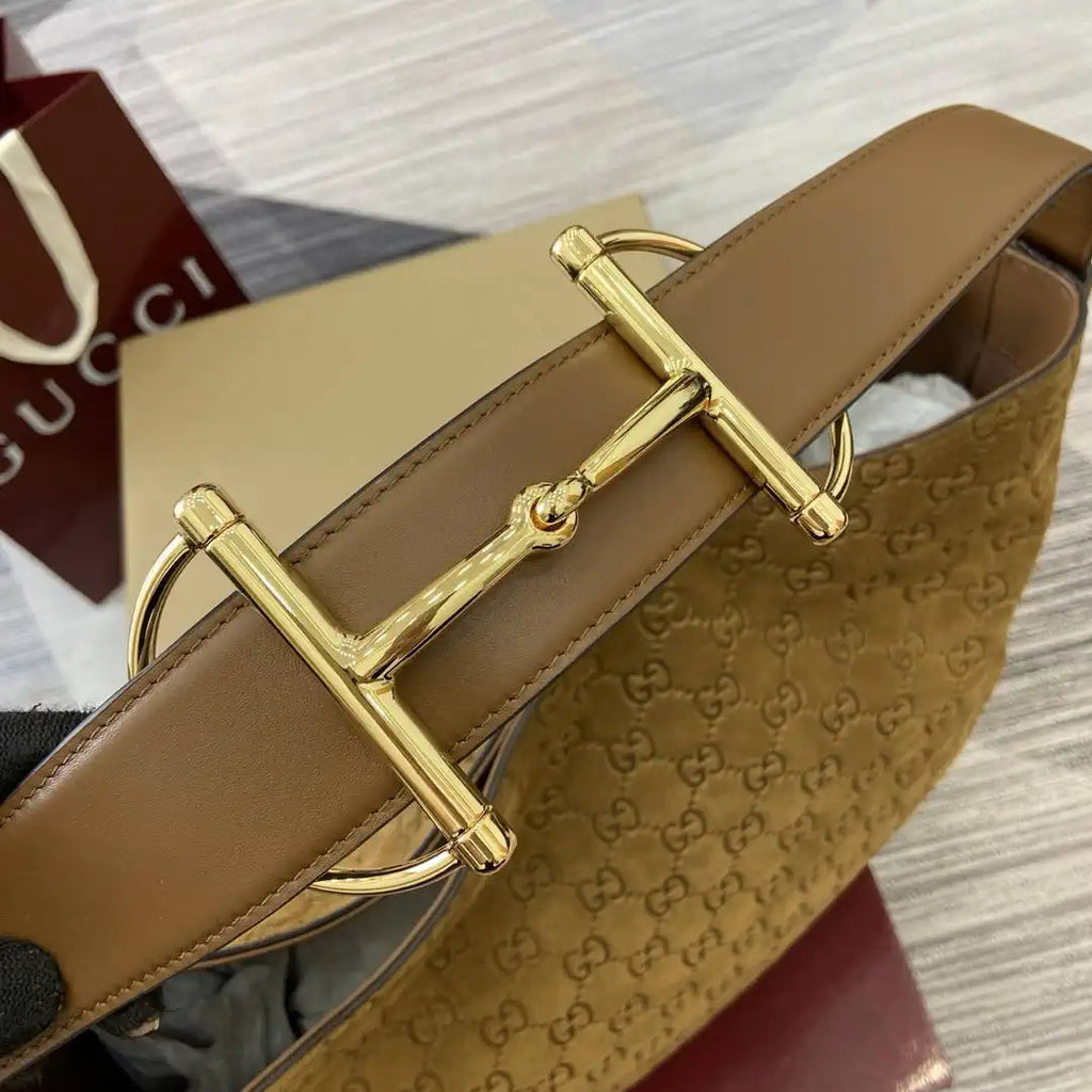 Gucci 850546 Gucci Beatrix Large Tote Bag Brown suede