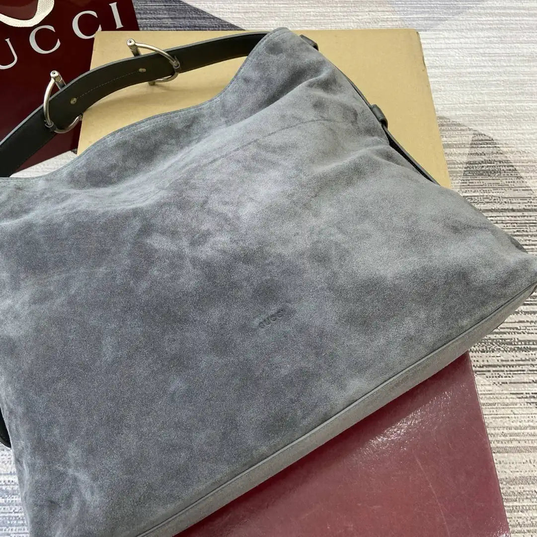 Gucci 850546 Gucci Beatrix Large Tote Bag Gray Suede
