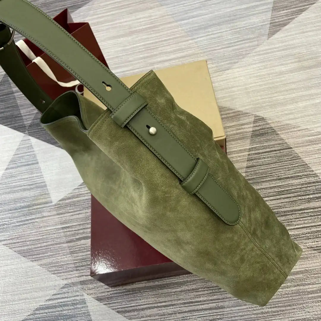 Gucci 850546 Gucci Beatrix Large Tote Bag Green Suede