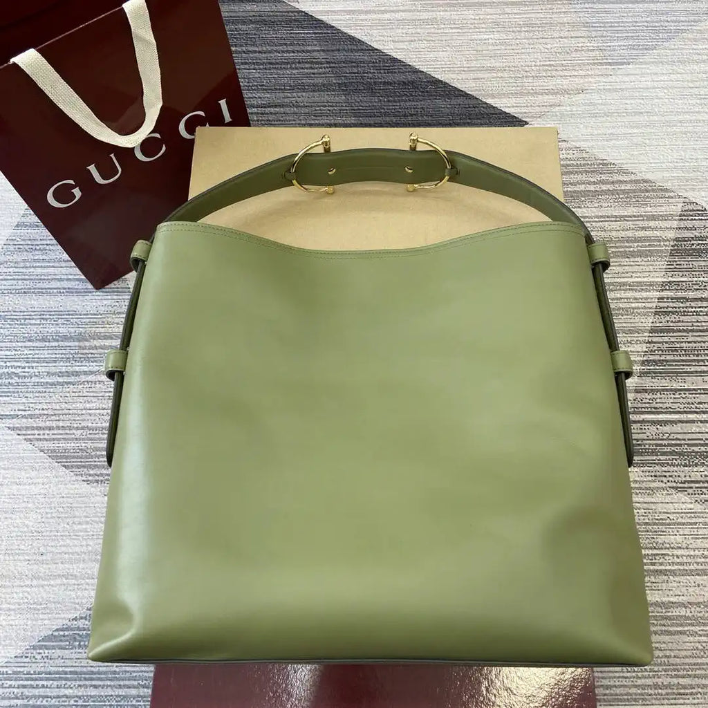 Gucci 850546 Gucci Beatrix Large Tote Bag Green