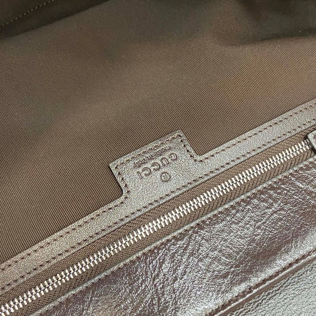Gucci 850659 GG Marmont Large Shoulder Bag  Dark Brown