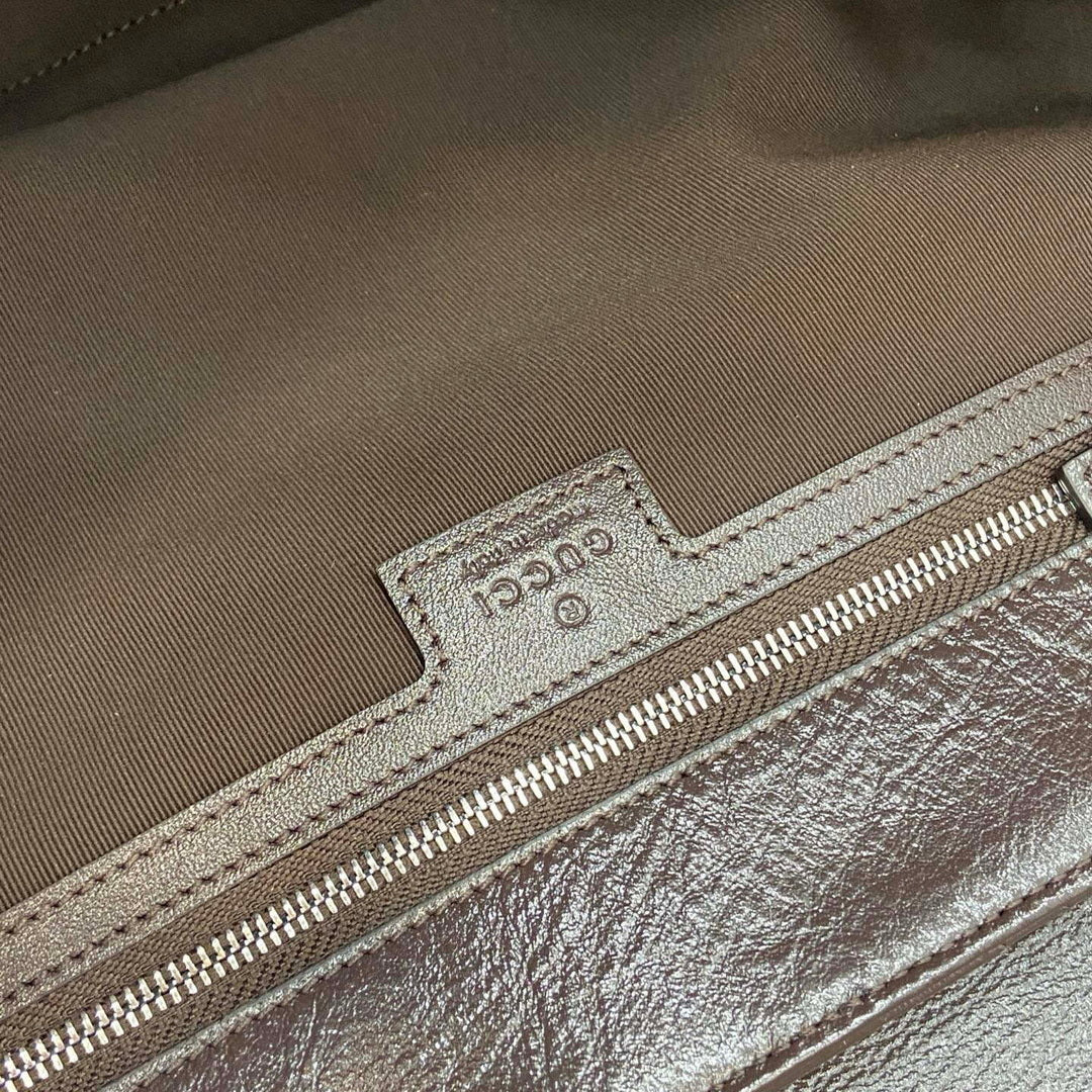 Gucci 850659 GG Marmont Large Shoulder Bag  Dark Brown