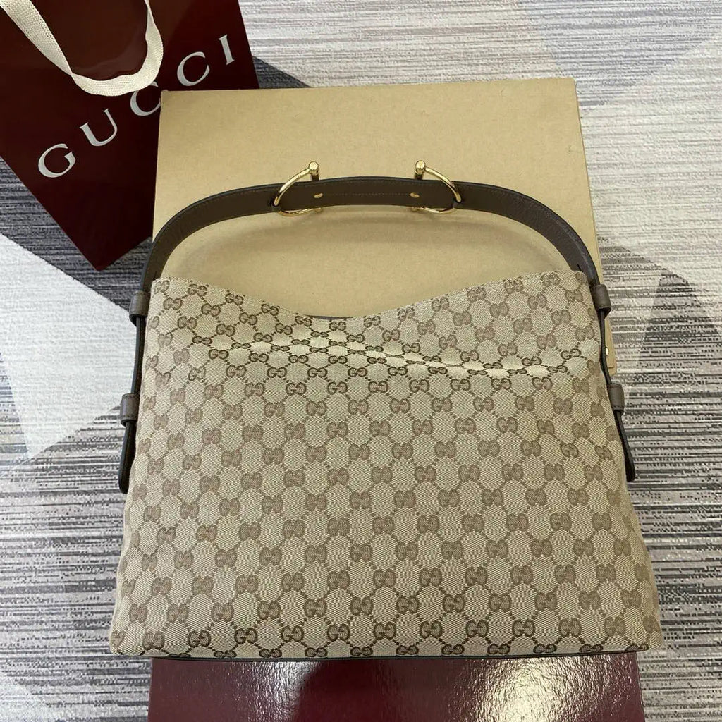 Gucci 850926 Gucci Beatrix Medium Tote Bag Beige brown GG canvas
