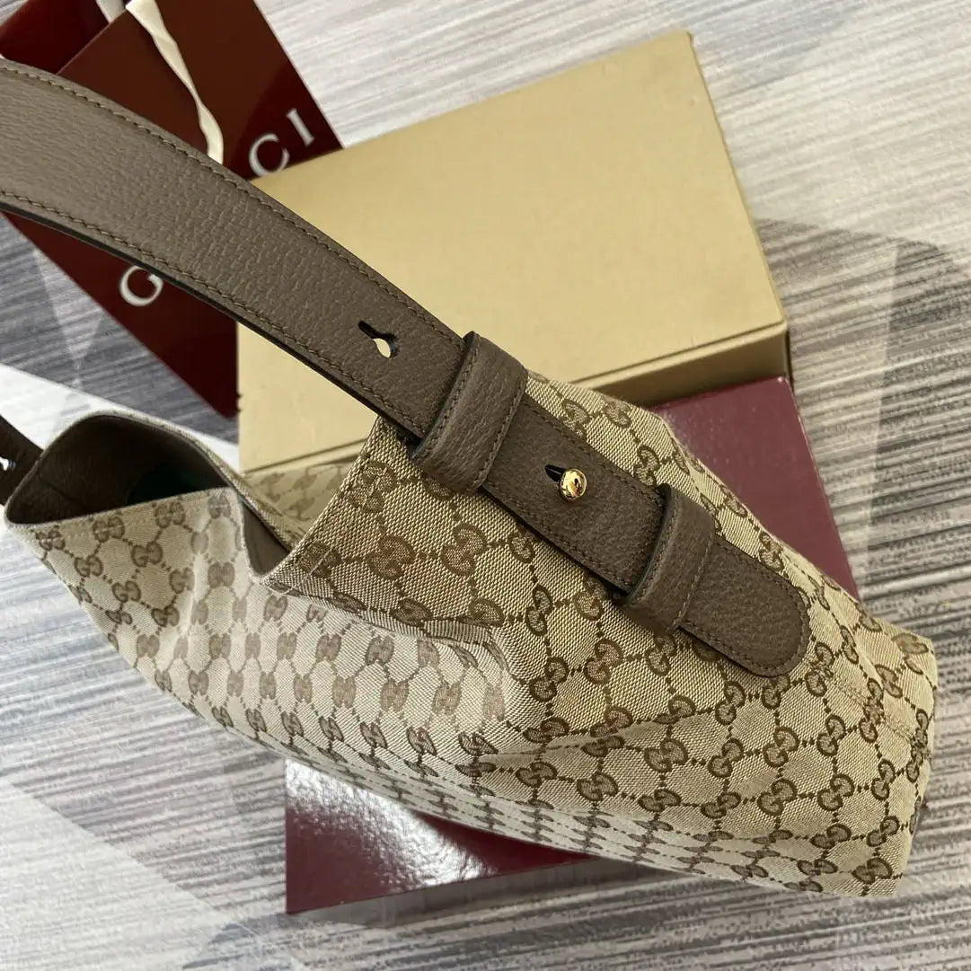 Gucci 850926 Gucci Beatrix Medium Tote Bag Beige brown GG canvas