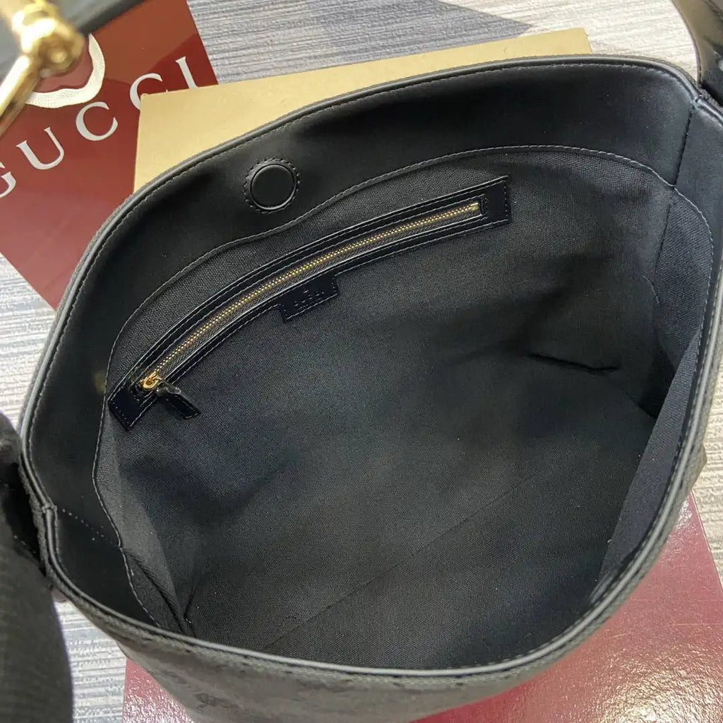 Gucci 850926 Gucci Beatrix Medium Tote Bag Black GG canvas