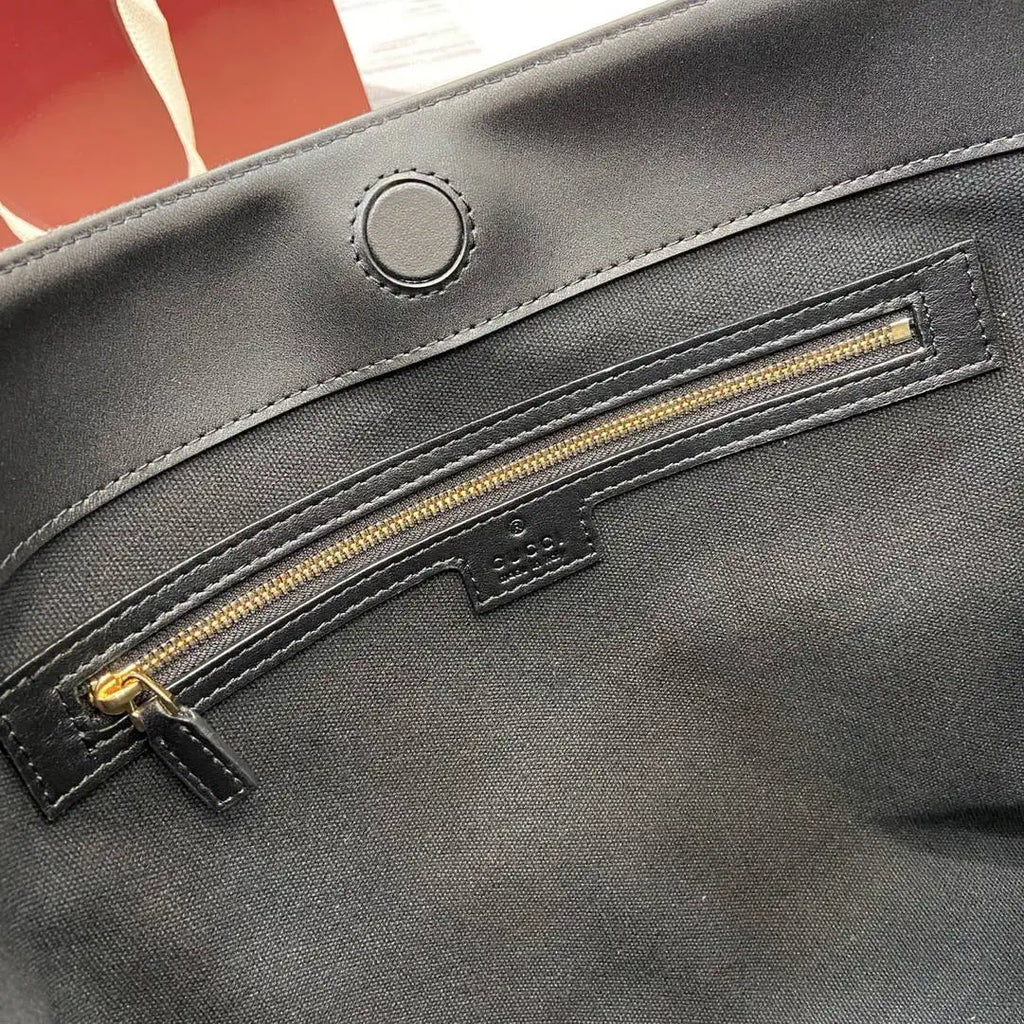 Gucci 850926 Gucci Beatrix Medium Tote Bag Black GG canvas