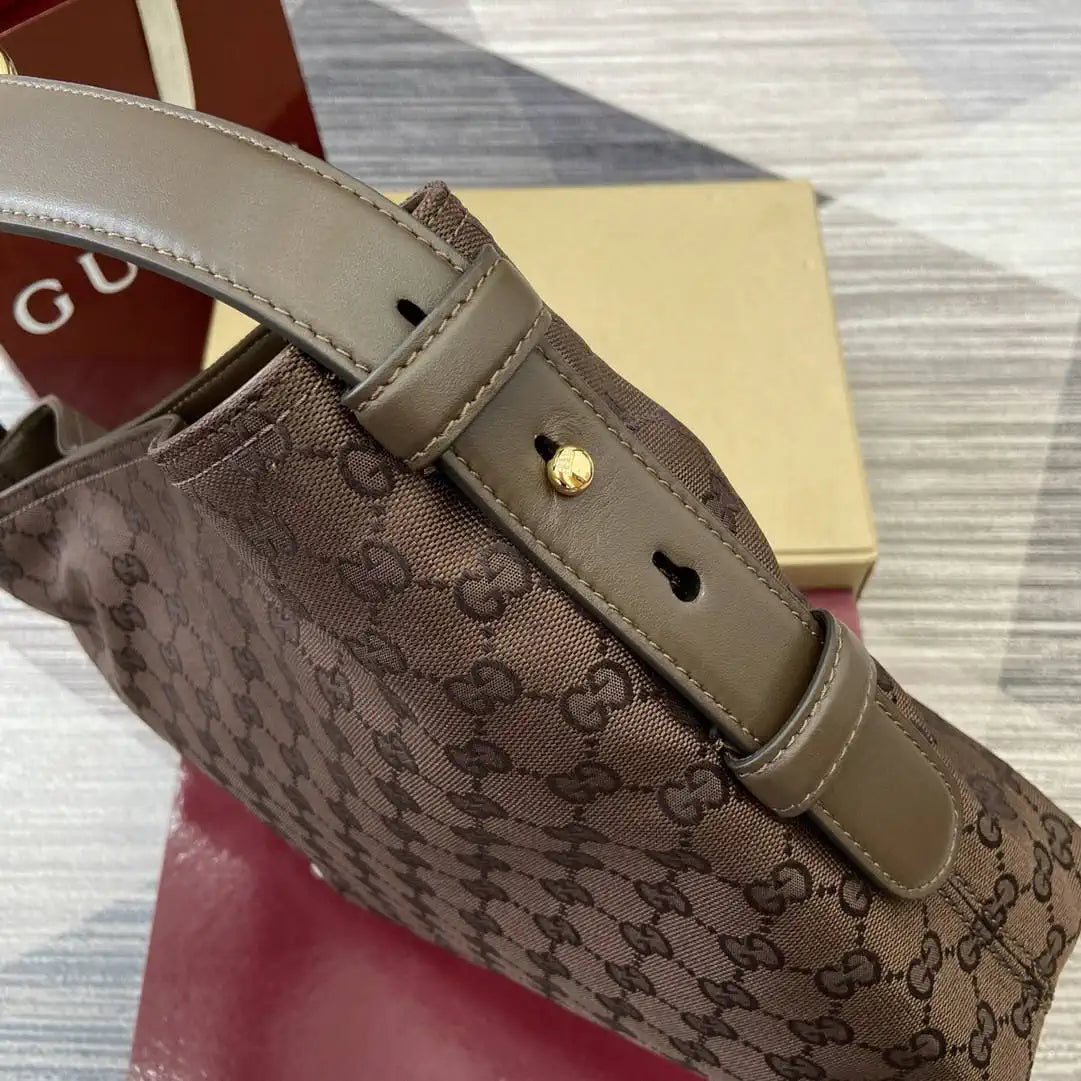 Gucci 850926 Gucci Beatrix Medium Tote Bag brown and dark brown GG canvas