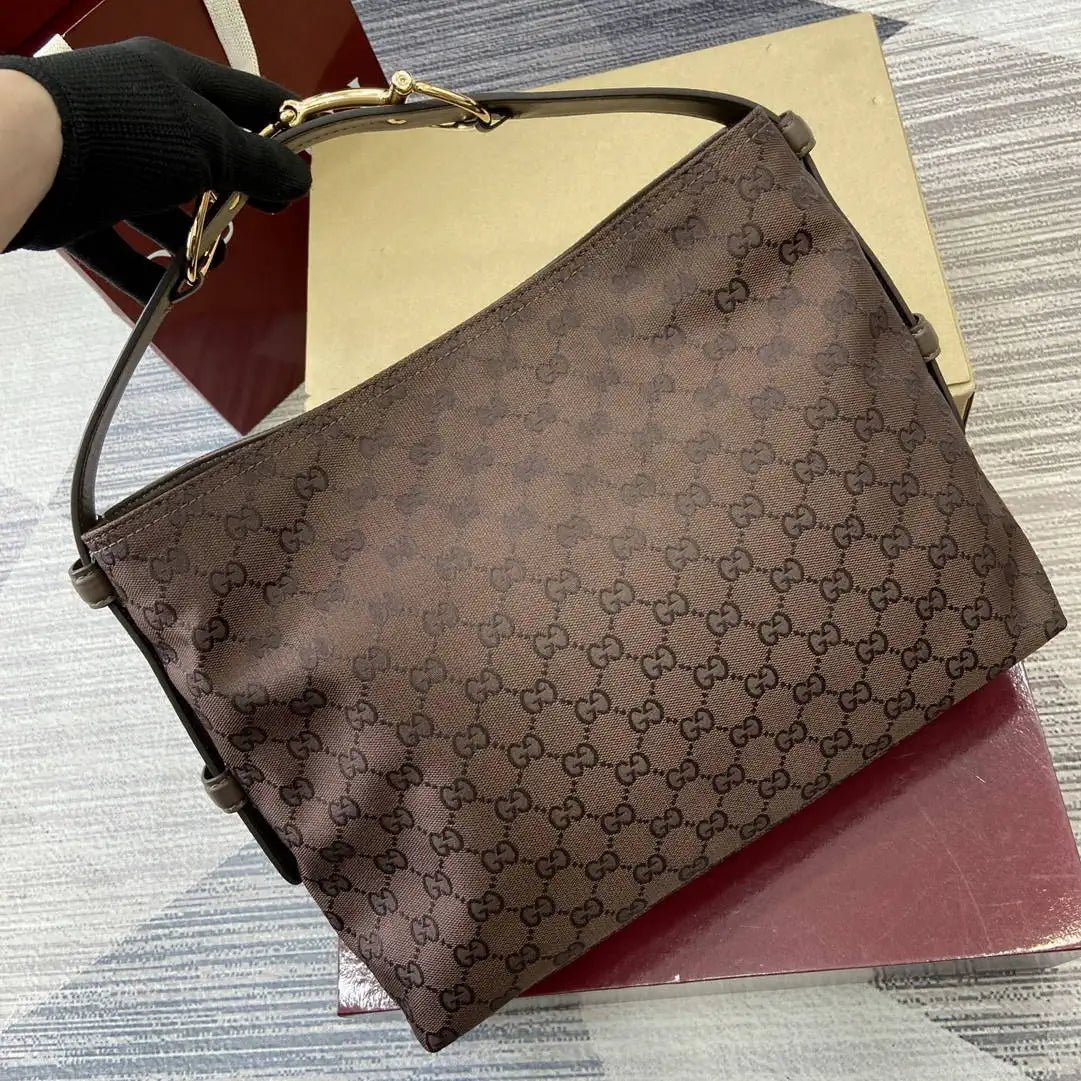 Gucci 850926 Gucci Beatrix Medium Tote Bag brown and dark brown GG canvas