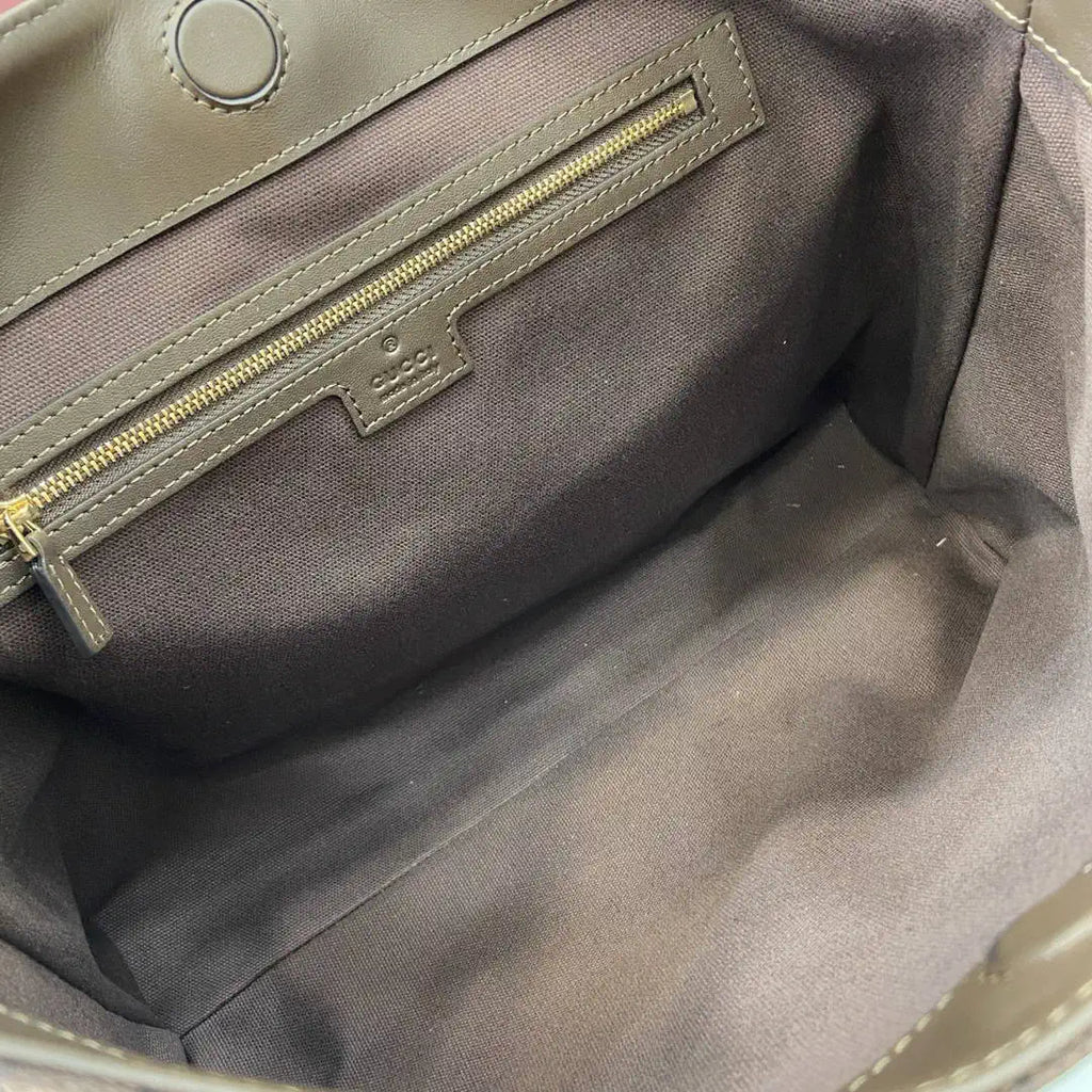Gucci 850926 Gucci Beatrix Medium Tote Bag brown and dark brown GG canvas