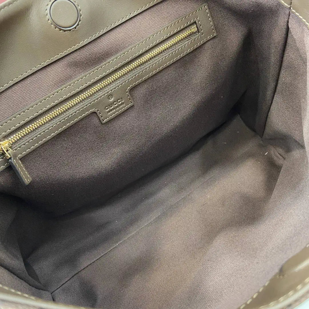 Gucci 850926 Gucci Beatrix Medium Tote Bag brown and dark brown GG canvas