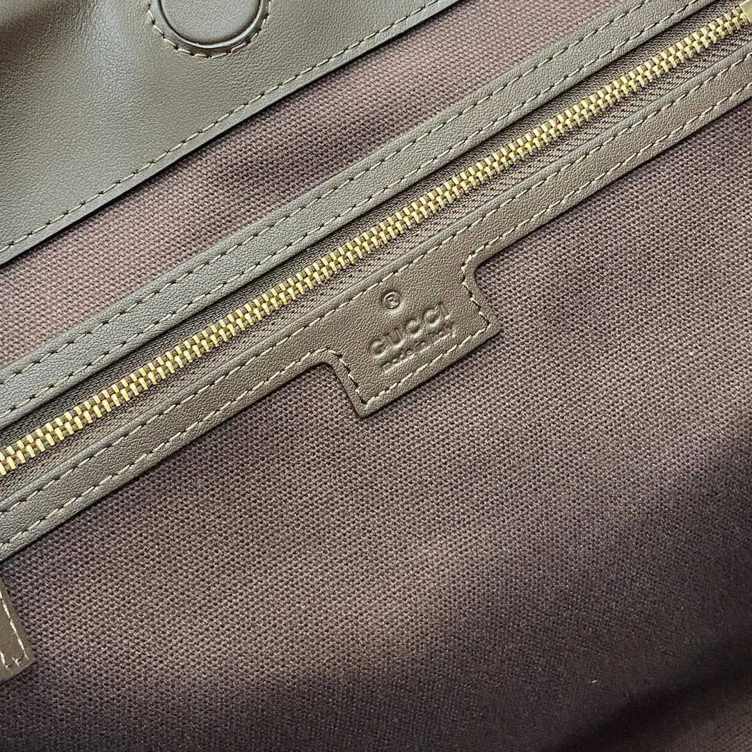 Gucci 850926 Gucci Beatrix Medium Tote Bag brown and dark brown GG canvas
