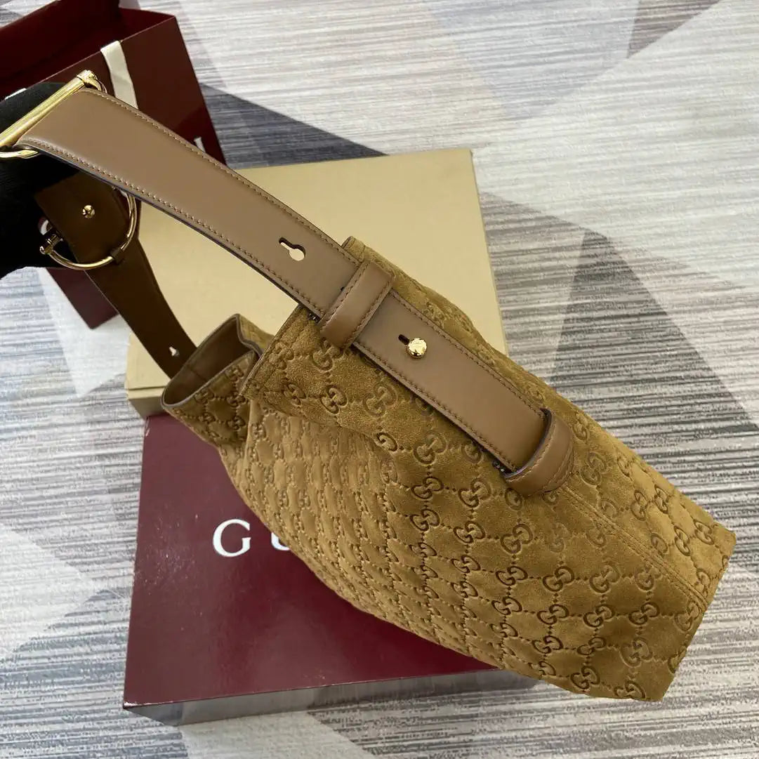 Gucci 850926 Gucci Beatrix Medium Tote Bag Brown Suede