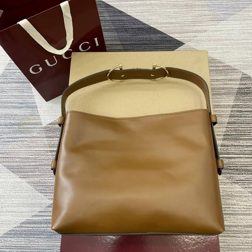 Gucci 850926 Gucci Beatrix Medium Tote Bag Brown Leather