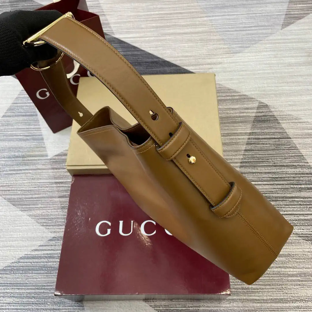 Gucci 850926 Gucci Beatrix Medium Tote Bag Brown Leather