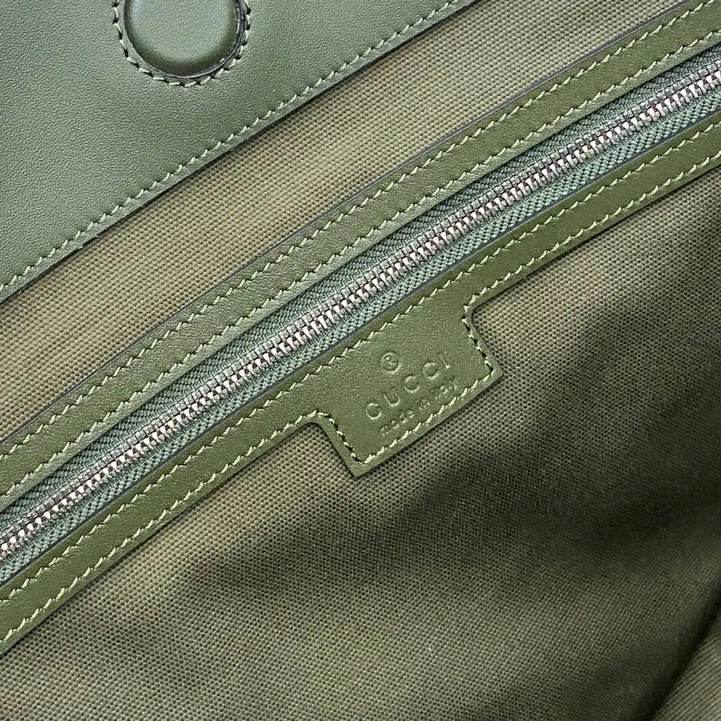 Gucci 850926 Gucci Beatrix Medium Tote Bag Green Suede