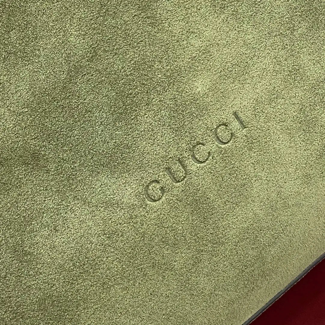 Gucci 850926 Gucci Beatrix Medium Tote Bag Green Suede