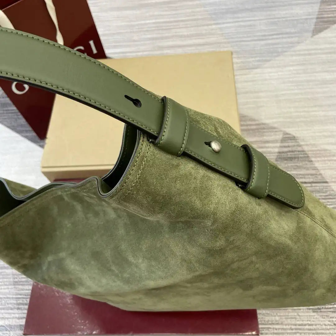Gucci 850926 Gucci Beatrix Medium Tote Bag Green Suede