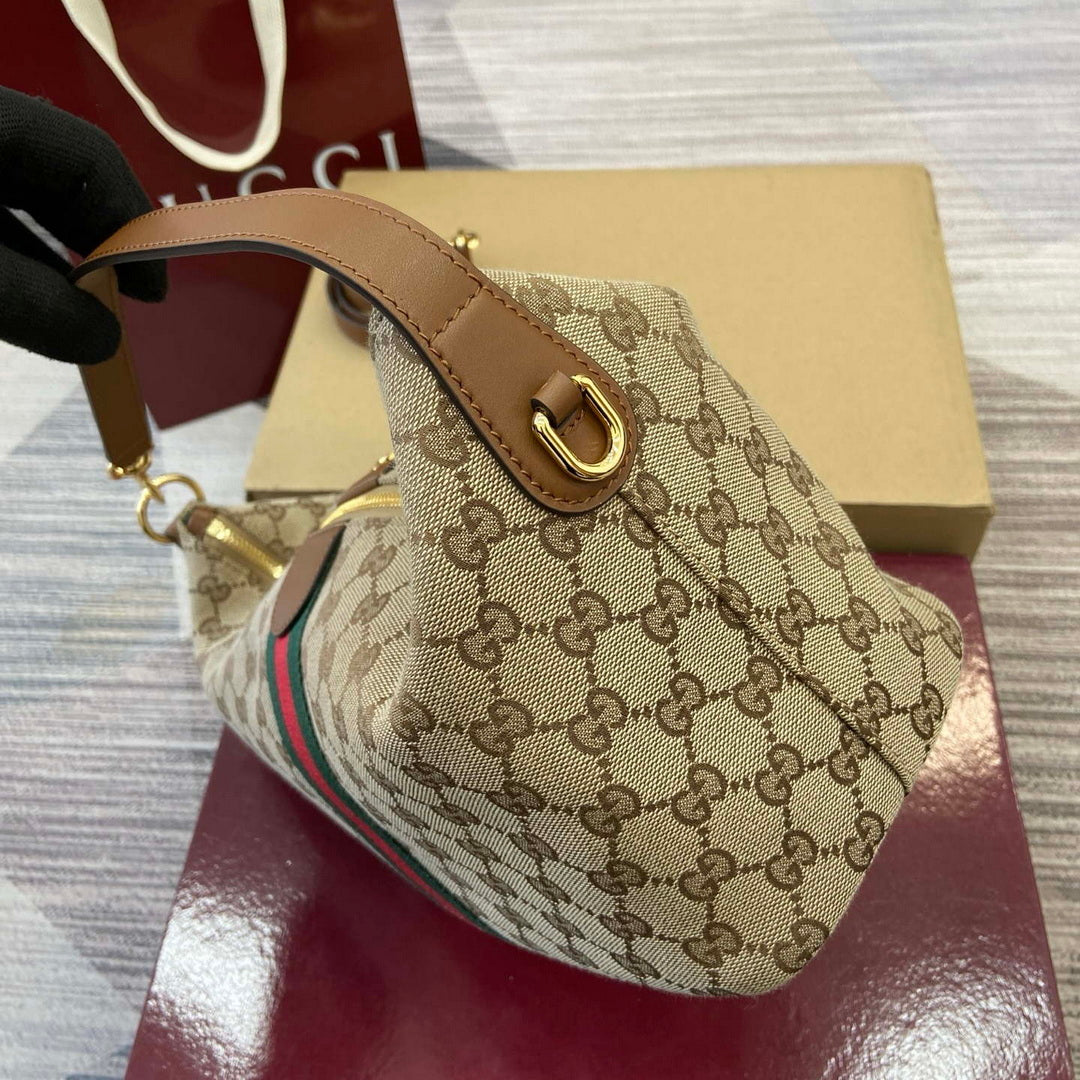 Gucci 857799 Gucci Vanity Medium Top Handle Bag Brown