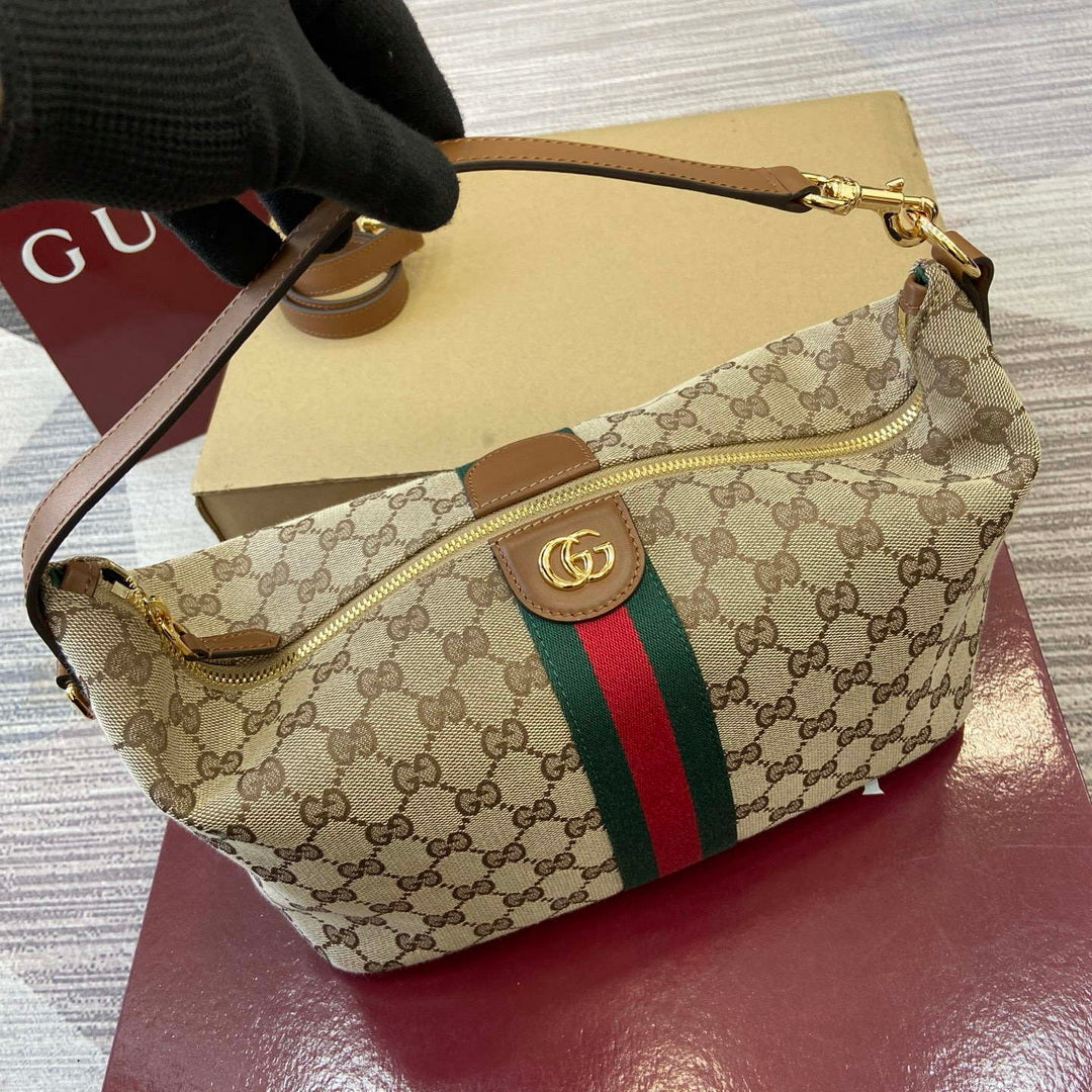 Gucci 857799 Gucci Vanity Medium Top Handle Bag Brown