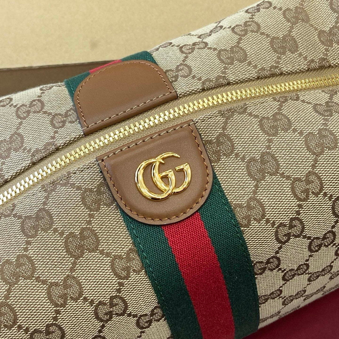 Gucci 857799 Gucci Vanity Medium Top Handle Bag Brown