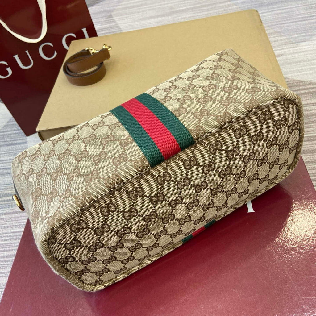 Gucci 857799 Gucci Vanity Medium Top Handle Bag Brown
